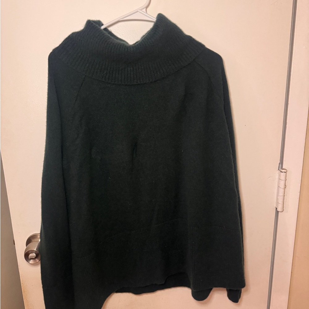 Athleta Green Cowl Neck Sweater